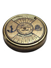 Perpetual Calendar 1990-2039 Vintage Brass Paperweight Nautical