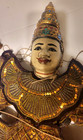 Vtg Burmese    Marionette Handmade 27  Large String Puppet Carved Wood W sequins
