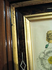 Antique Eastlake Walnut Deep Well Gilt Frame Botanical Litho Print Jane Webb 