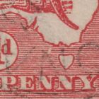 Australia     1 Penny Red Kangaroo Used With Acsc Variety   ref  518 