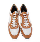 Pastori Nwb Thrax Casual Sneakers Size 45 Us 12 In Brown   White Leather