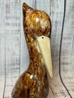 Large 15  Pottery Glazed Ceramic Pelican Bird Statue Nautical Costal Home Decor