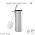 Bath Bliss Adult Stainless Steel Toilet Brush Holder