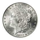 1880 P Morgan Silver Dollar  1 Brilliant Uncirculated Bu 90  Silver