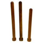 3 Vintage Primitive Wood Sewing Quills Bobbins Spools Spindles Wooden 2 Sizes