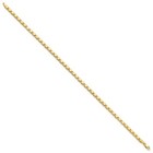 14k Yellow Gold Polished Double-sided Hearts Double Link Anklet 10 