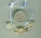 African Trade Beads Vintage Antique Czech Clear Glass Drop Pendent Beads
