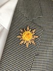 Wood Rose Flower Lapel Pin Men Women Wedding Suit Pin Brooch Pin Enamel Pins