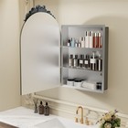 Vintage Baroque Mirrored Medicine Cabinet Rose Edge Arch Vanity Mirror Bathroom