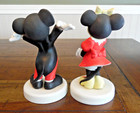 Vintage Ceramic Mickey Mouse And Minnie Mouse Walt Disney Figures Made In Korea 