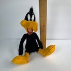 Vintage Daffy Duck Plush Toy Warner Bros Looney Tunes Character Black Yellow