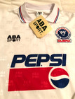 Vtg 90s Aba Sport Cd Olimpia Pepsi Logo Jersey Size L Long Sleeve Nwt Rare Htf
