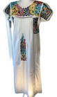 Evc San Antonino Maxi Dress Oaxaca Mexican Dress Hand Embroidered Silk Threads M