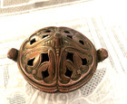 Solid Bronze Heavy  Incense Burner Antique Jennings Bros Signed Jb
