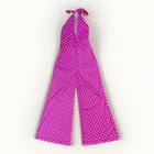 Vintage 70s Pink Dot Halter Tie Jumpsuit One Piece Disco Palazzo Wide Leg S m