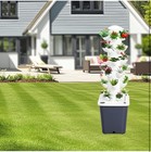 Hydroponic Tower Garden System - 6 Layer 30 Pods With Water Pump   Timer