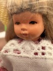Caco Girl Doll Red Gingham Pinafore Straw Hat Nib Flexible Dollhouse Miniature