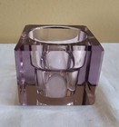 Vintage Amethyst Glass Ink Well Ink Pen Antique Purple Manganese Glass