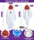 Sound Activated 43  Halloween Animatronics Hanging Ghost Holding Multicolor