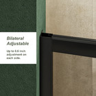 Single Sliding Shower Door 60 w  X 72 h Enclosure Black Finish 1 5  Clear Glass