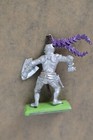 Vintage Britains Deetail Turks Knight Figure     1980s Silver   Purple Armor