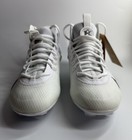 Nike Men   s 6 5 Huarache 9 Elite Mid Lax Lacrosse Cleats White black Fd0088-101