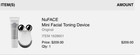 Nuface Mini Microcurrent Therapy Facial Toning Device Rechargeable White silver
