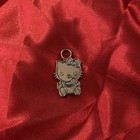 Vintage Duel Sided Silver Hello Kitty Charm Pendant W loop New Old Stock