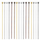 100pcs 16-70mm Gold Color Eye Pins Ball Head Pins For Jewelry Making Findings Di