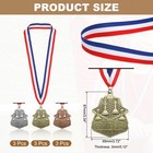 9 Pcs Chess Tournament Award Medals With Neck Ribbons  Gold silver red