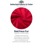 Ultimate Sack 5 Foot Foam Filled Washable Fur Covered Bean Bag Chair  Red