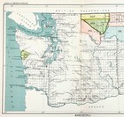 1899  Washington Map Original - Ceded Indian Lands - Native American  12x8 