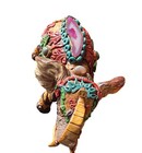 Mexican Folk Art Multicolor Talavera Elephant Handcrafted Artisan Figurine