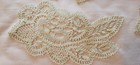 Antique 6pc Hand Made France 2pc Cream Floral Leaf Sewing Trim Lace Pieces