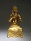 Chinese Gilt Bronze Guangyu Statue
