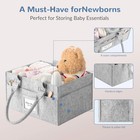Baby Diaper Caddy Organizer  Collapsible Nursery Storage Basket