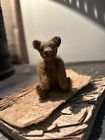 Antique Miniature 3 5  Early Steiff Mohair Teddy Bear Well Loved No Button