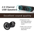 Usb Computer Speaker usb Powered Mini Soundbar Speaker laptop Stereo Black