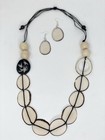 Handmade Tagua Nut Set Necklace And Earrings 