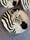 Set Of 3 1970s Vintage Rare Zebra Plates For Bonwit Teller