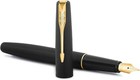 Parker Frontier Matte Black Gt Gold Plated Trim   Nib Ink Fountain Pen Gift Box