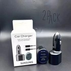 2pack 45w Samsung Max Usb-c Cable Dual Port Fast Charging Car Charger 5a New