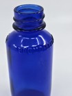    cobalt Blue Bromo-seltzer Medicine Bottle Embossed Glass Vintage Antique