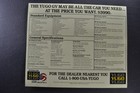 1987 Yugo Hatchback Sales Brochure Sheet Excellent Original 87