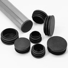 Black Round Inserts Plug Bung 10mm-140mm Plastic Blanking End Caps Tube Pipe