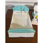 Vintage Fisher Price Loving Family Dollhouse Furniture Lot Beds Tv Vacuum Sofa