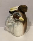 Vintage Whimsical Ceramic Bulldog Bee Cuss Coin Bank Japan Excellent Condition 