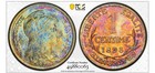 1898 France 1 Centime Pcgs Ms63bn Lot a9585 Beautiful Toning  Gad-90  F-105