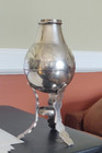 Antique Alpaca Silver Argentina Yerba Mate Tea Gourd 3 Footed Engraved Old One