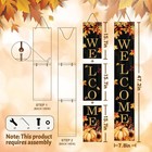 Fall Welcome Porch Sign  Maples Signs For Front Porch  Gold Pumpkin 